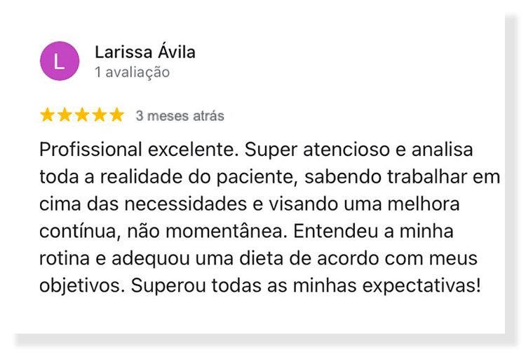 Nutricionista Melhor Avaliado no Google - Dr. Gabriel Girardi