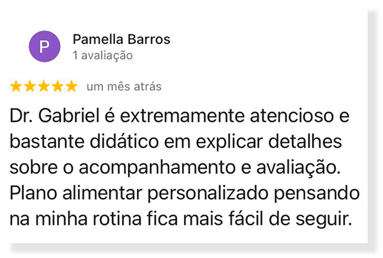 Nutricionista Melhor Avaliado no Google - Dr. Gabriel Girardi
