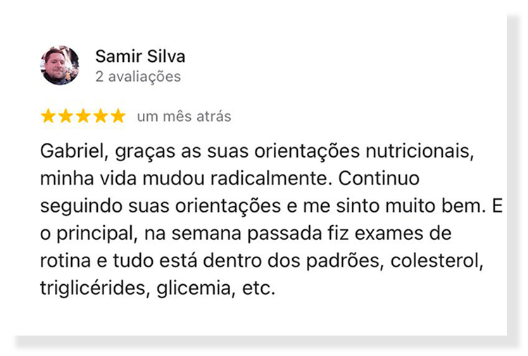 Nutricionista Melhor Avaliado no Google - Dr. Gabriel Girardi