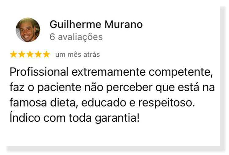 Nutricionista Melhor Avaliado no Google - Dr. Gabriel Girardi